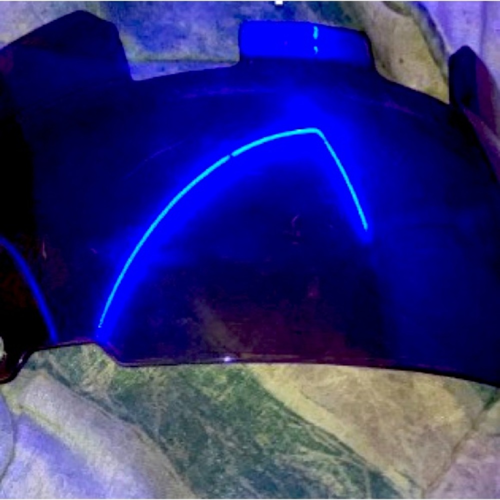 Blue visor